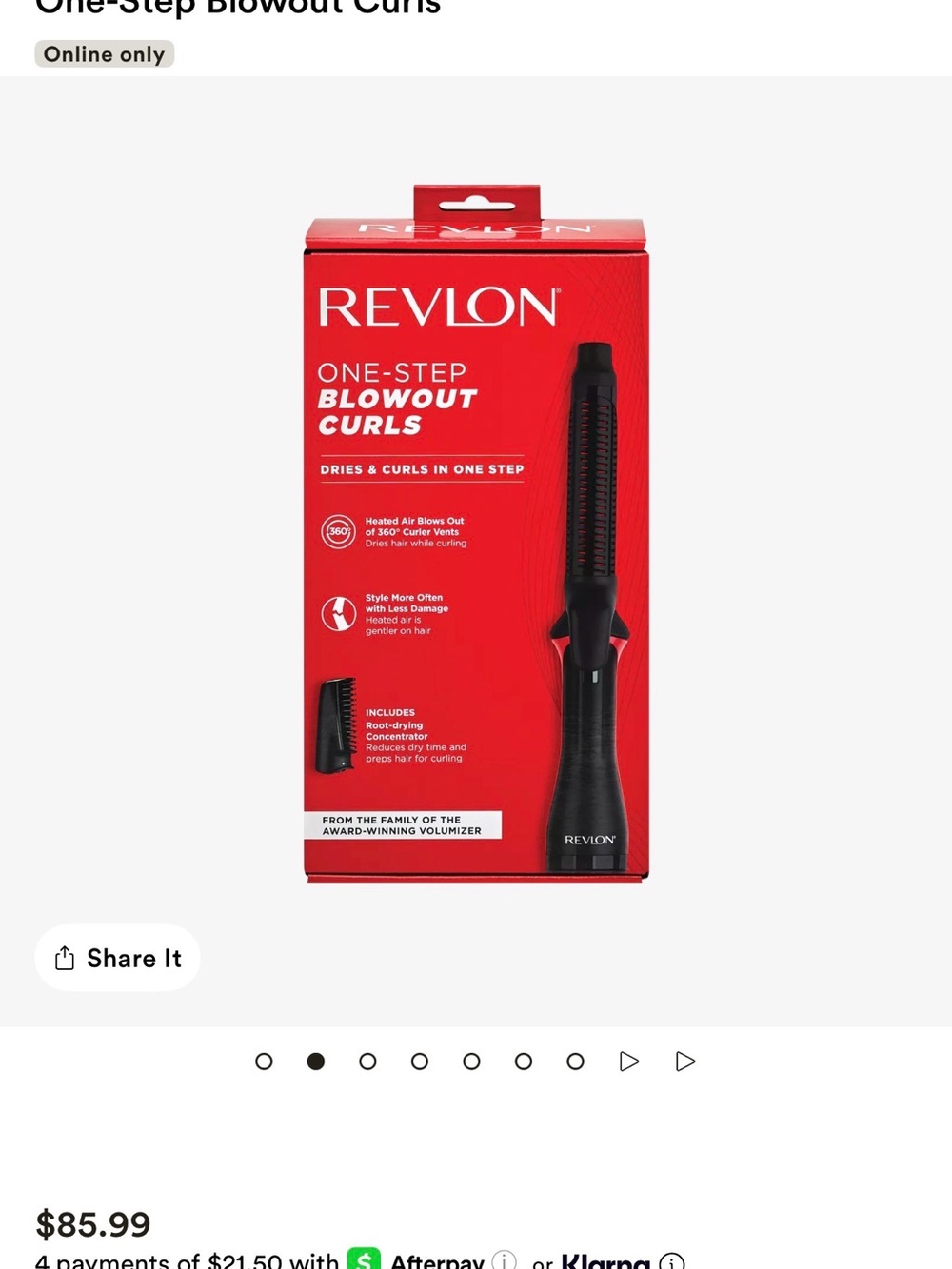 Revlon One-Step Blowout Curls Styler - Black and Red